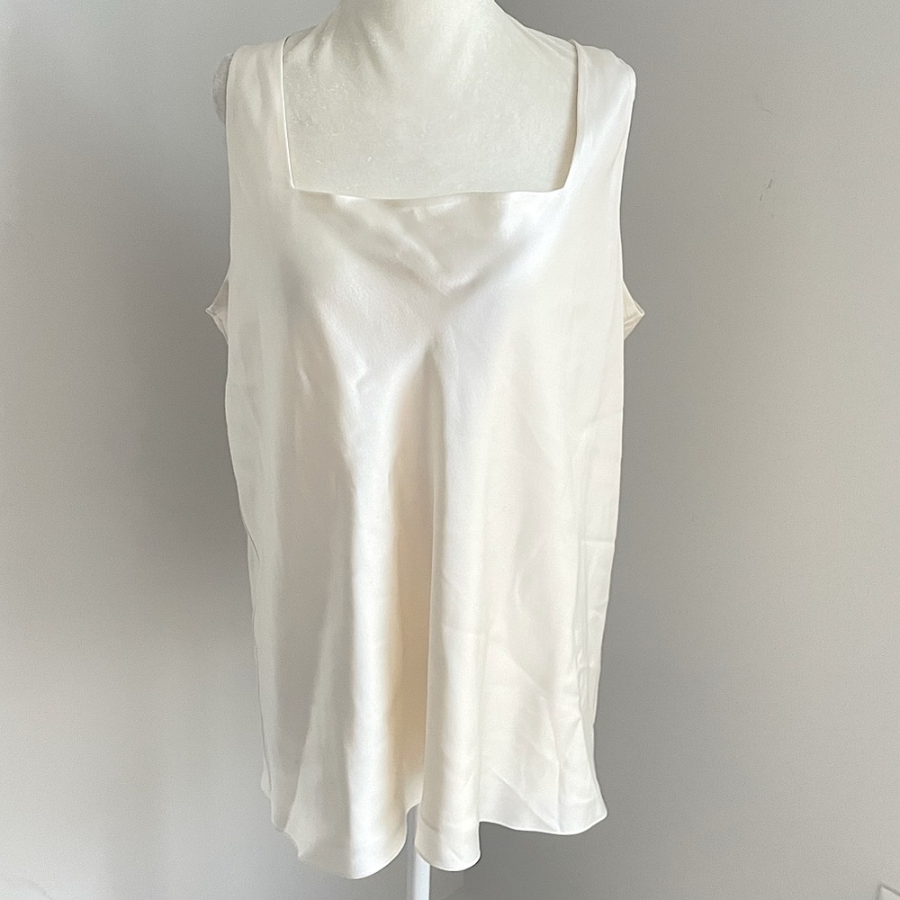Nordstrom Intimates 100% Silk Square Neck Tank Top 1X